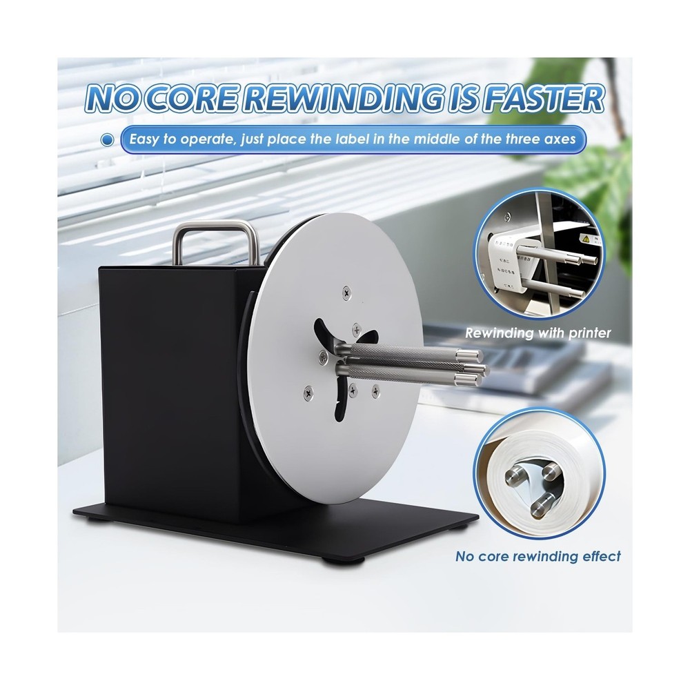 Automatic Label Rewinder Speed-Adjustable Label Rewinding Machine, Synchroniz...