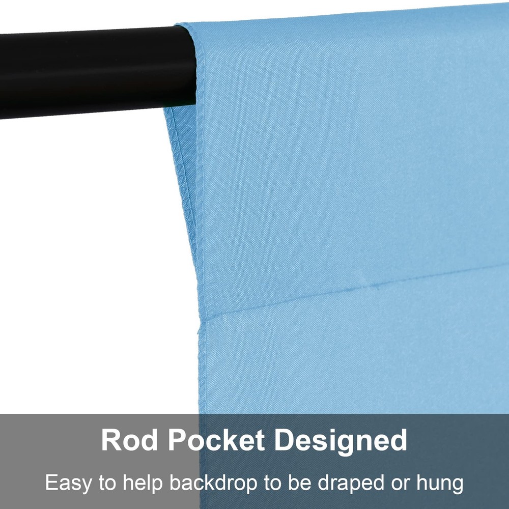 5X7FT Light Blue Backdrop Background for Photography,Polyester Backdrop Curta...