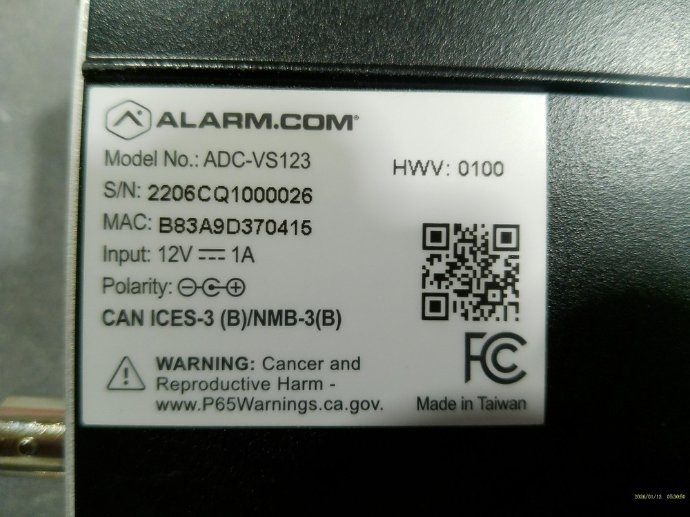 Alarm.com, ADC-VS123, HD Video Server