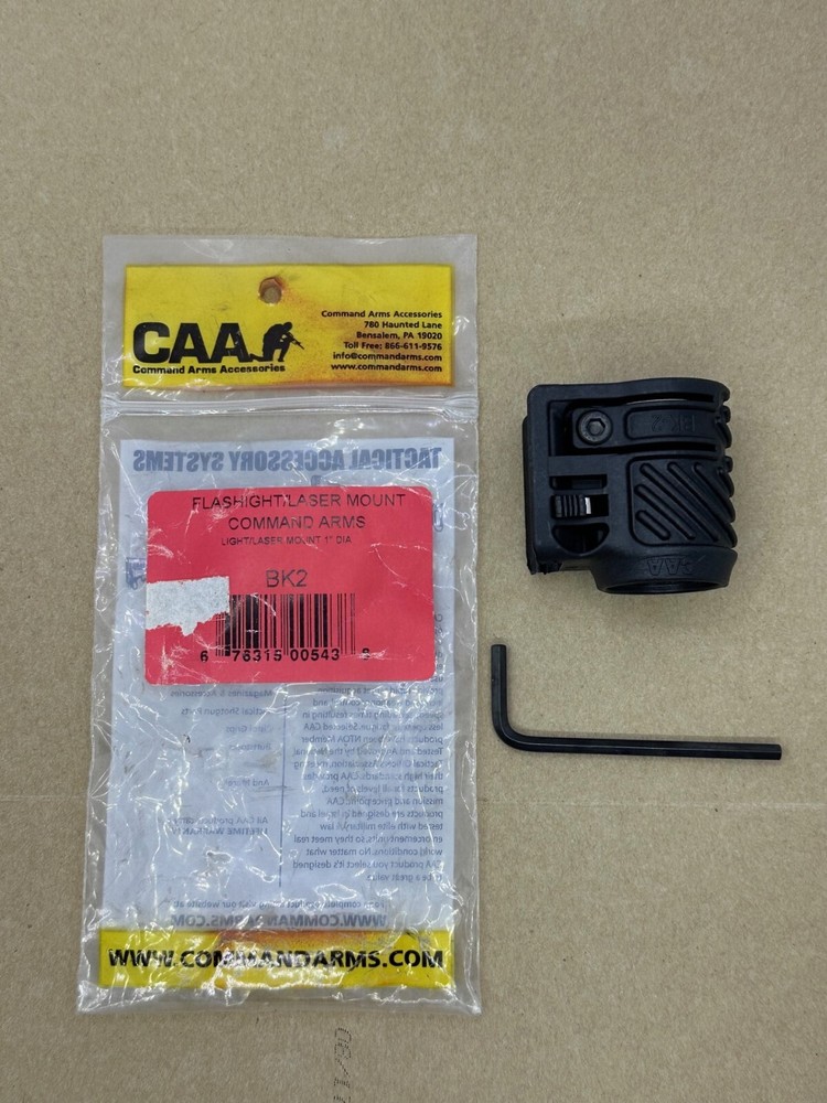 CAA Command Arms 1" Flashlight/laser Picatinny Mount - BK2