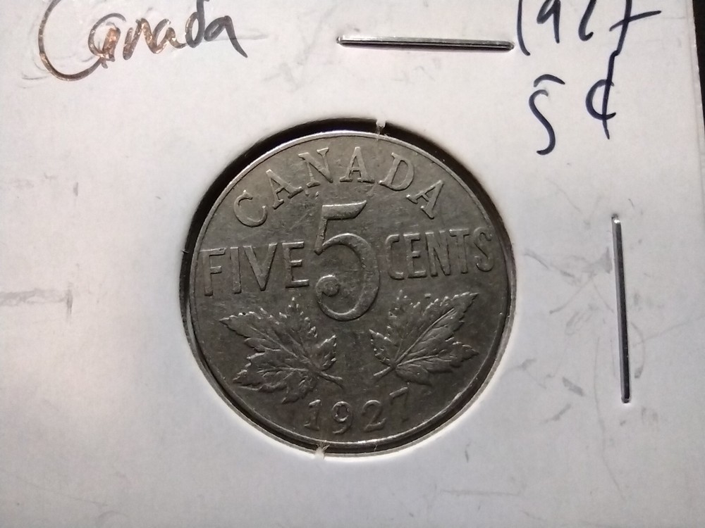 1927 Canada 5 cents (5c)