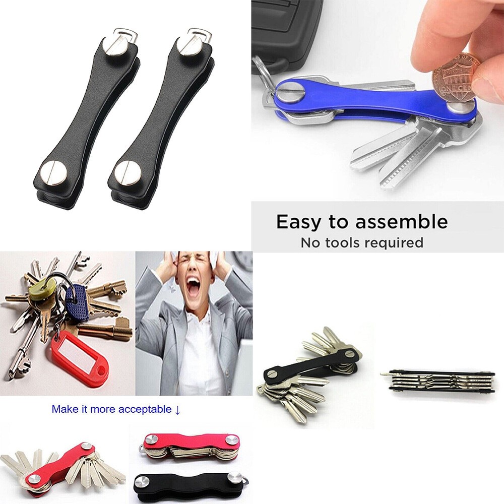 US 2 Pack Key Organizer Collector Quick Draw Holder Universal Folder Gear EDC