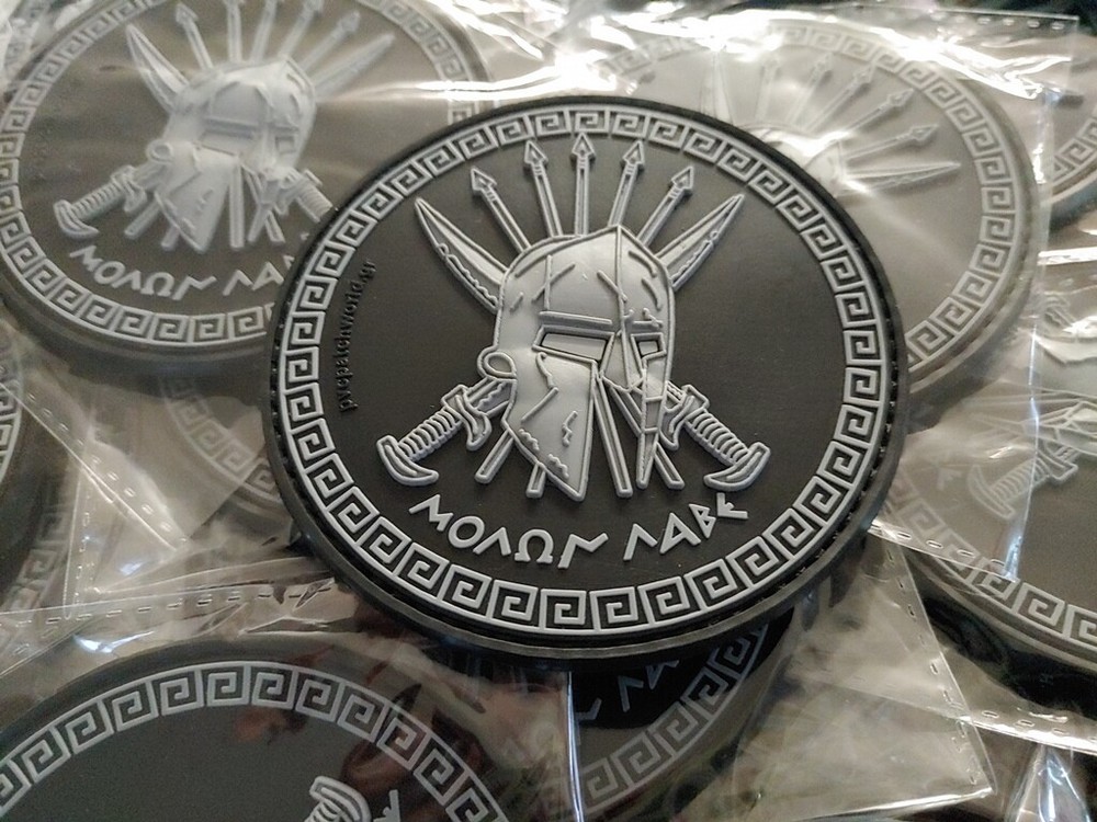 MOLON LABE - MOLON LAVE - ΜΟΛΩΝ ΛΑΒΕ - WITH 3D DESIGN PVC PATCH - GRAY/BL
