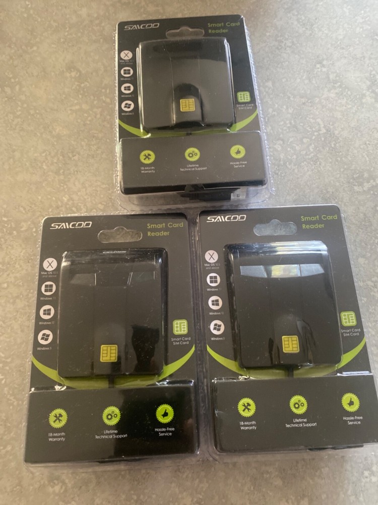 ( 3 ) Saicoo CAC Smart Card Reader Mac Windows USB , Free Shipping
