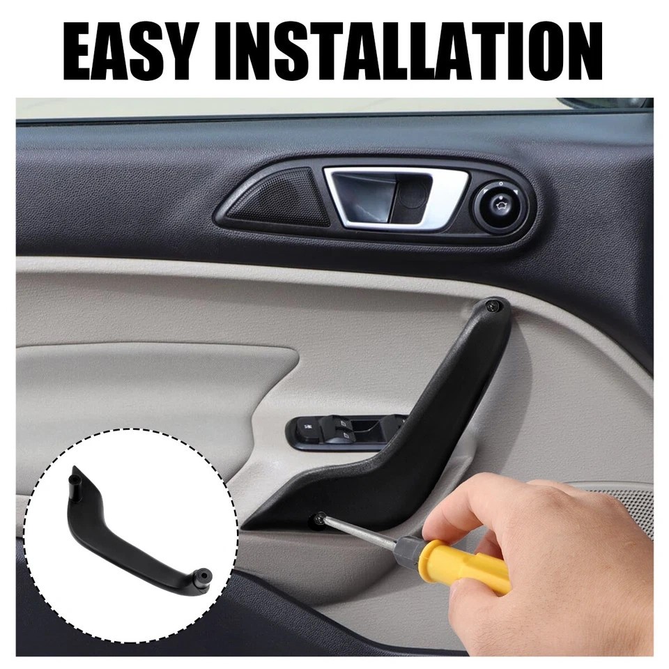 Left Driver Inner Side Door Pull Handle For Ford Fiesta 2011- 2020 manual Window