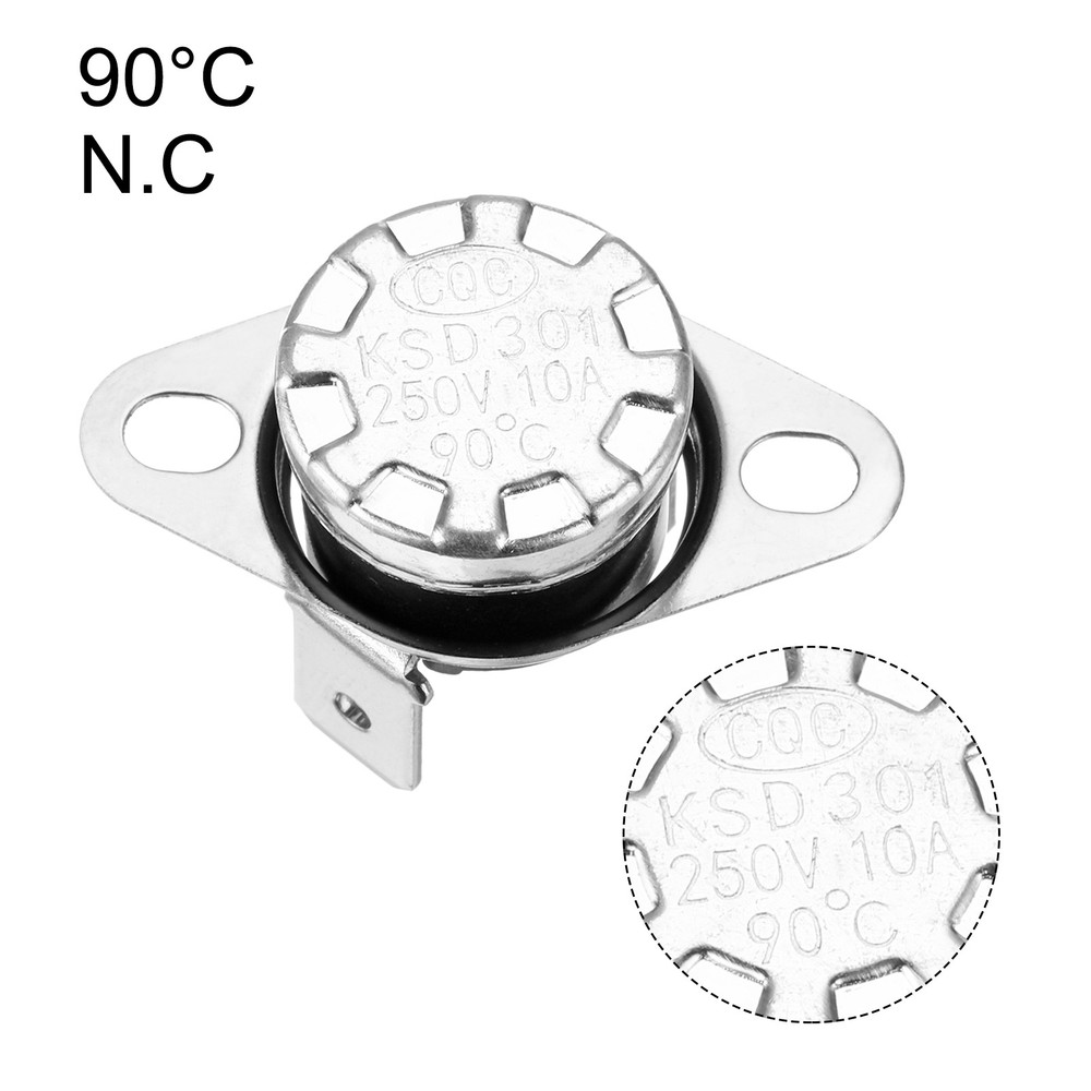 Temperature Control Switch , Thermostat , 90°C 10A Normally Closed 5pcs