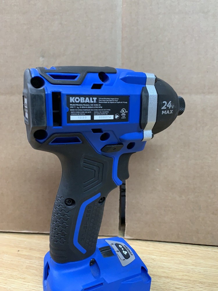 Kobalt 24-volt Max Variable Speed Brushless Cordless Impact Driver TOOL ONLY