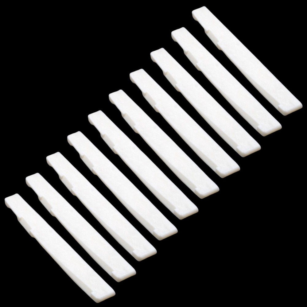10x Bone Guitar Saddle 2.9" (74mm) Nut White