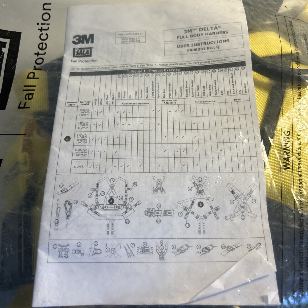 3M DBI-SALA - Full Body Harness Yellow -