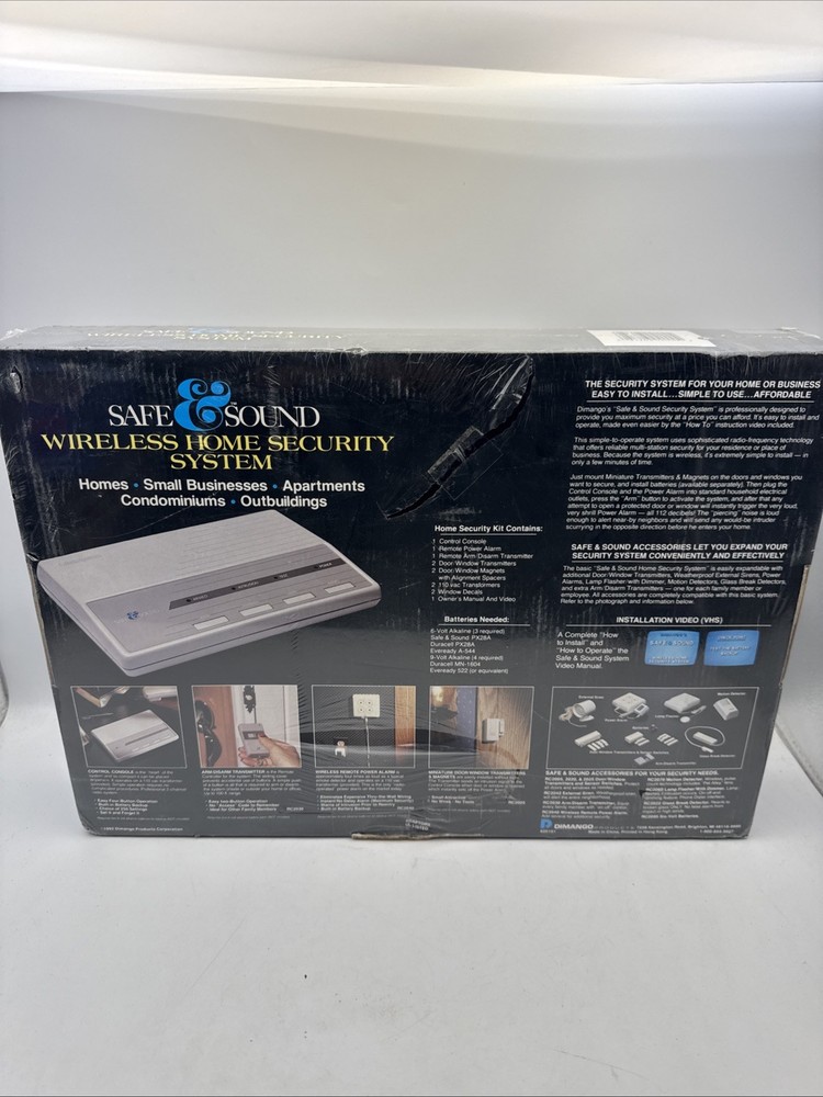 NEW Dimango RC2010 Safe & Sound Wireless Home Security System Sealed + RC2010