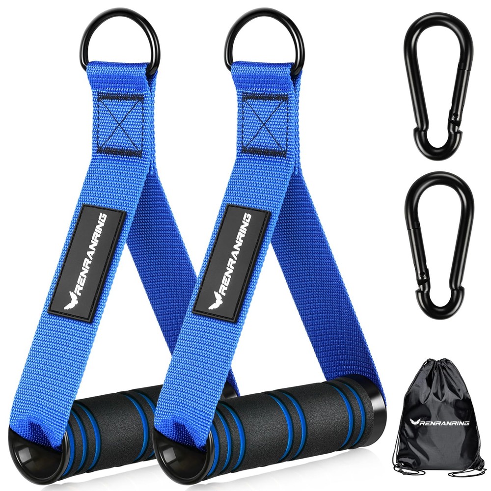 Gym Exercise Handles, Handle Attachments for Cable Machine Pulleys, Resistanc...