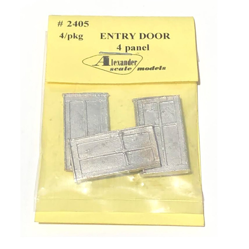 NEW Alexander Scale Models 2405 Entry 4-panel Door HO Scale