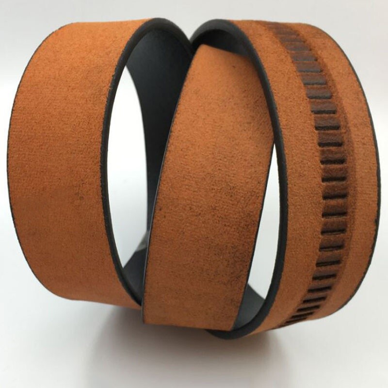 Brown Leather 120cm 47" Long Automatic Buckle Belt Blank Replace Strap Strip