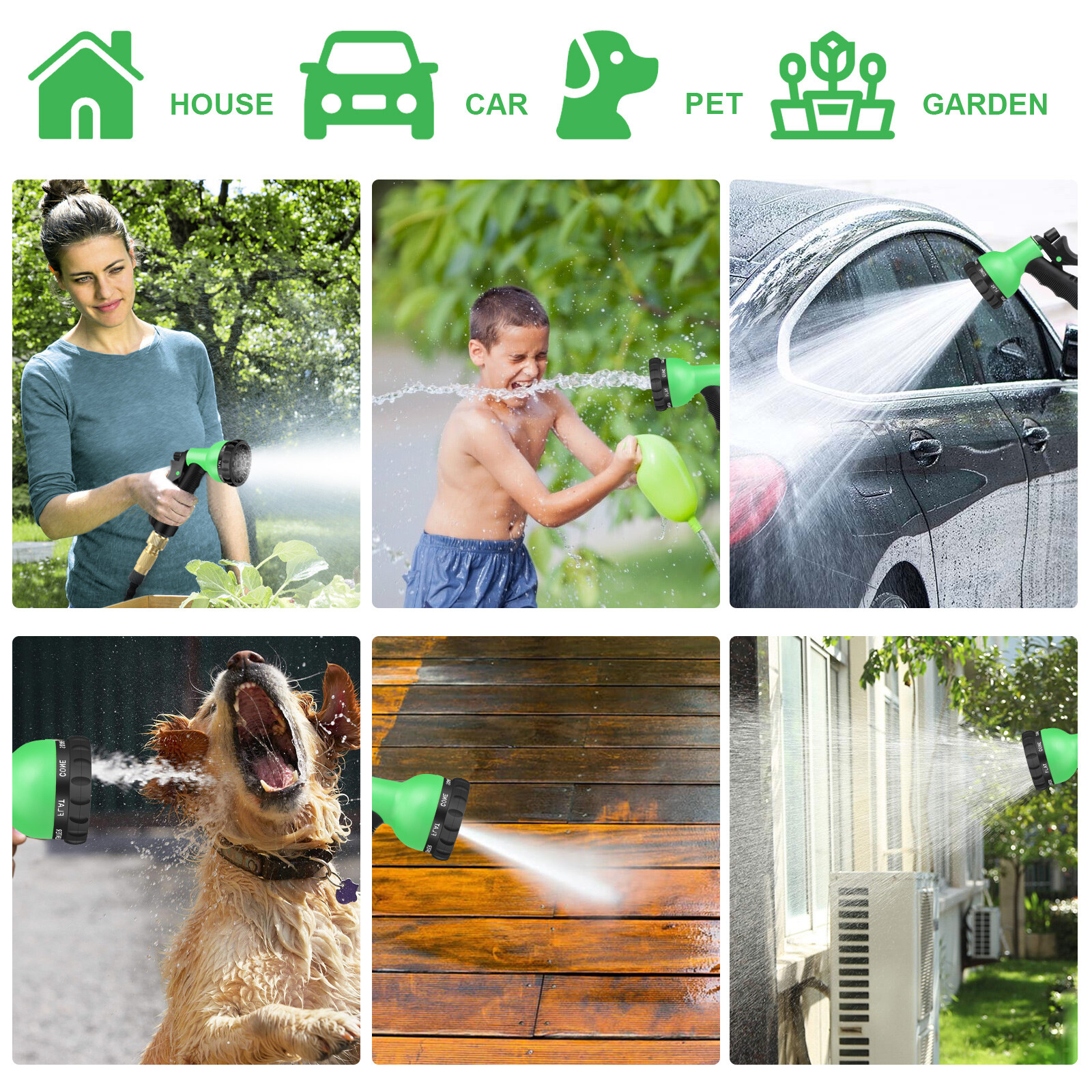 4X Stronger Deluxe Expandable Flexible Garden Hose Water Hose (50ft,75ft,100ft)