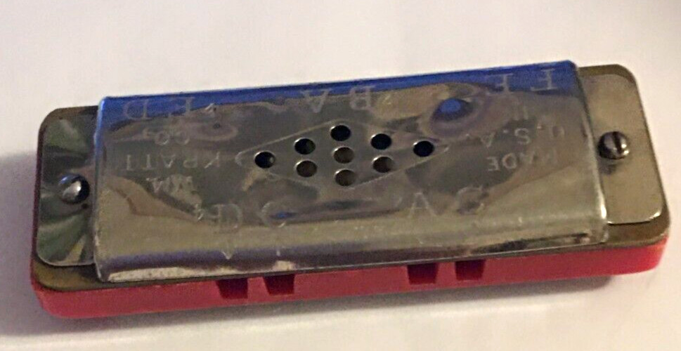 Vintage WM. Kratt Co Silver Harmonica Made in USA