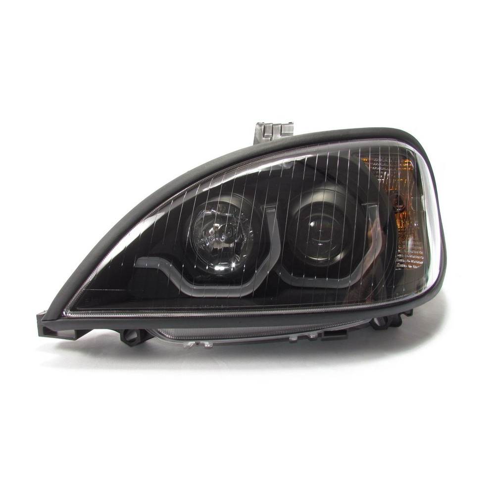 Black Housing Projector Headlight for Freightliner Columbia - Driver Side