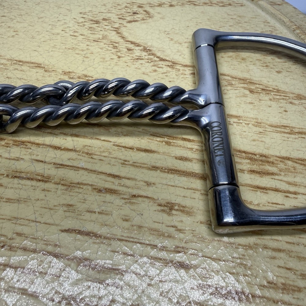 Double Twisted WireBig Dee Ring Snaffle Bit 5" Mouthpiece Coronet