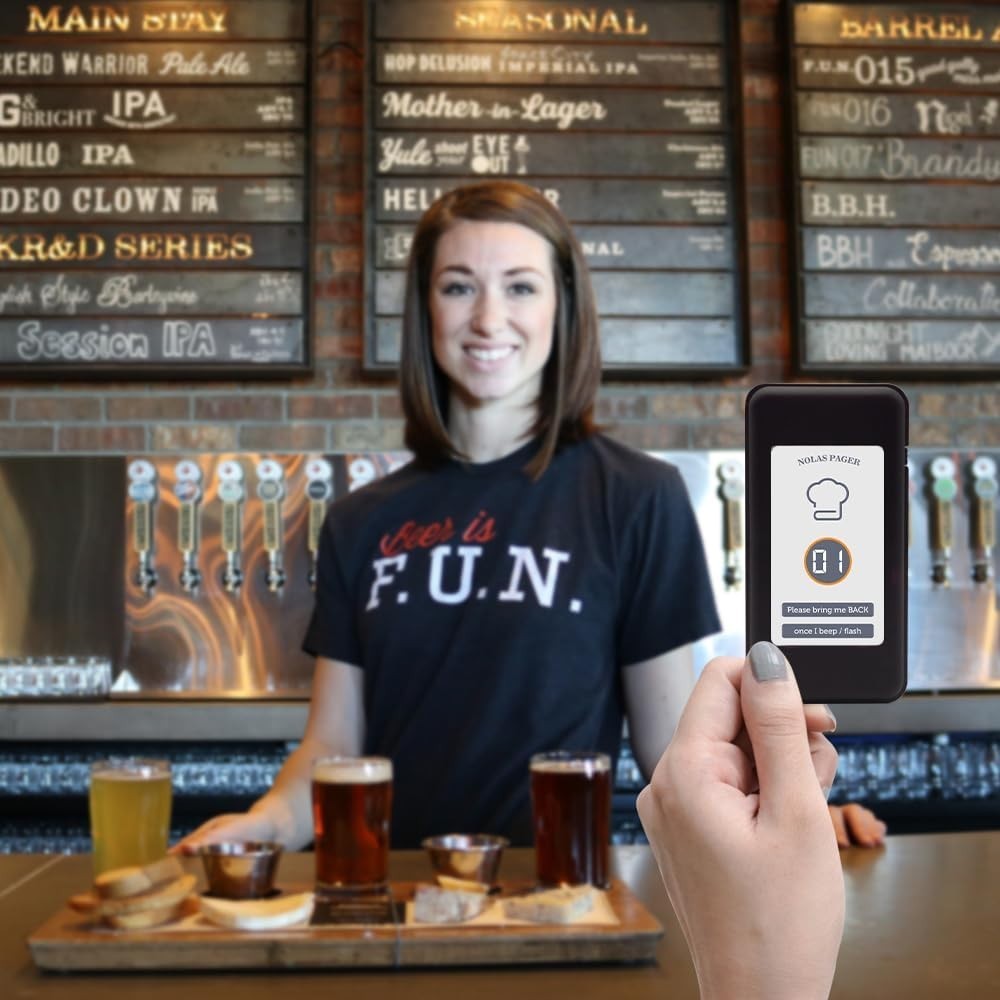 Restaurant Queue Paging System – 24 Rechargeable Pagers with Group Call Feature