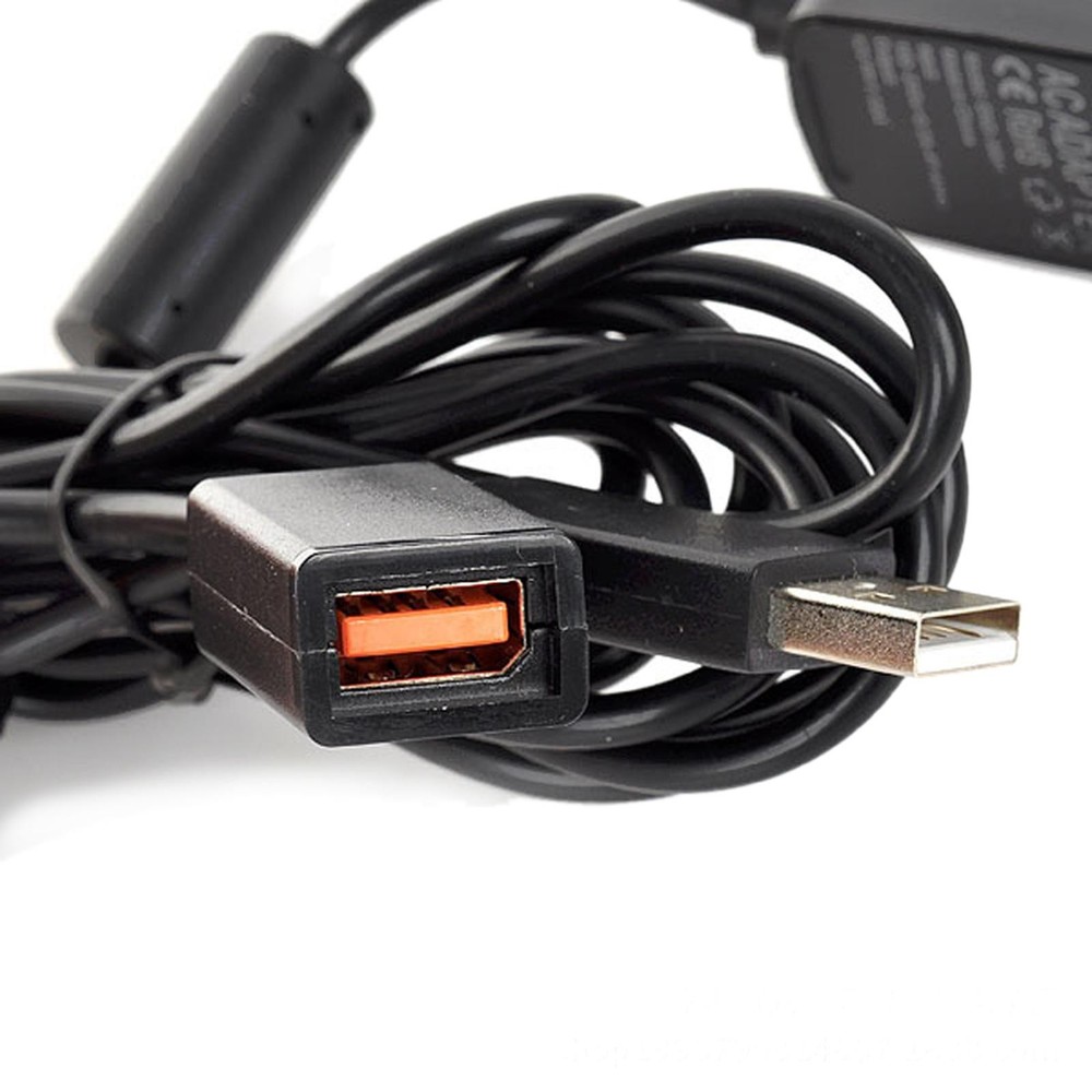 USB Charger AC Power Supply Adapter Cable for XBOX 360 Console Kinect Sensor
