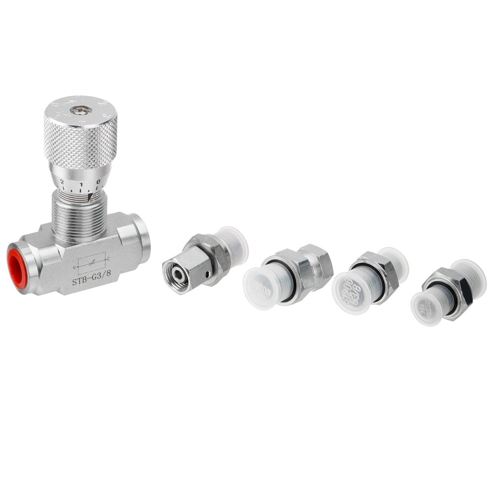 3/8" L08 Hydraulic Restrictor Flow Control Valve - STB-G3/8-2Pack
