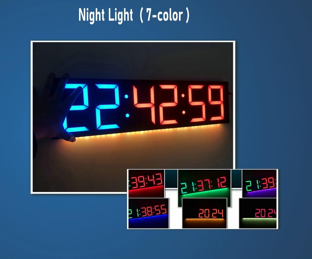 26'' Extra Large Home Gym Timer Clock, Programable Workout Interval Timer, Di...