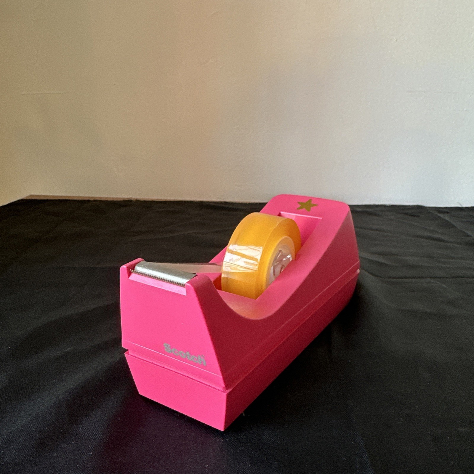 Vintage Scotch Tape Desk Dispenser Carnation Pink Weighted C-38 3M y2k office