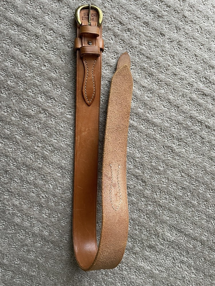 Bianchi B4 Ranger Belt Plain Tan, 28", Brass