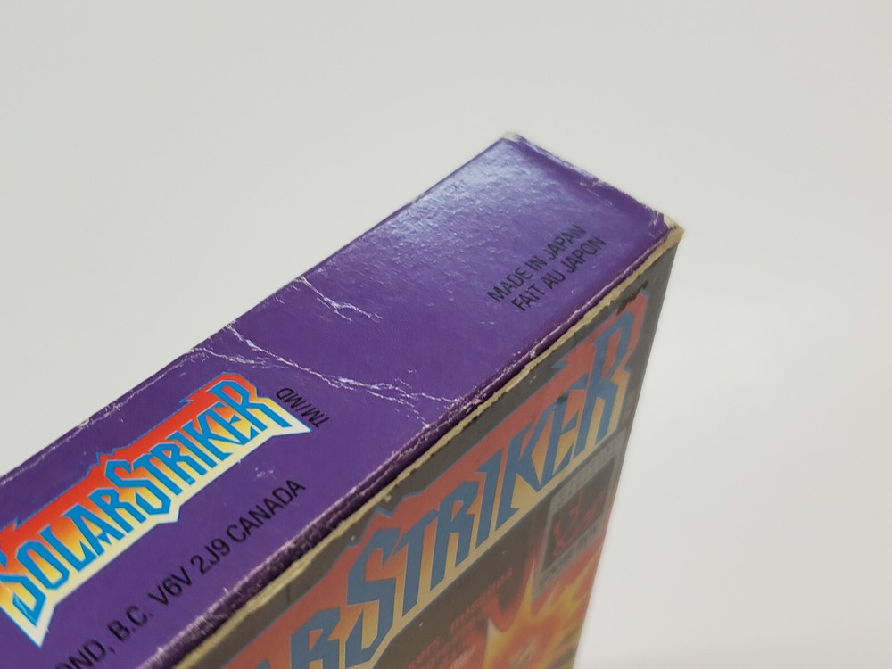 Solar Striker Original Authentic Nintendo Game Boy Box & Manual *