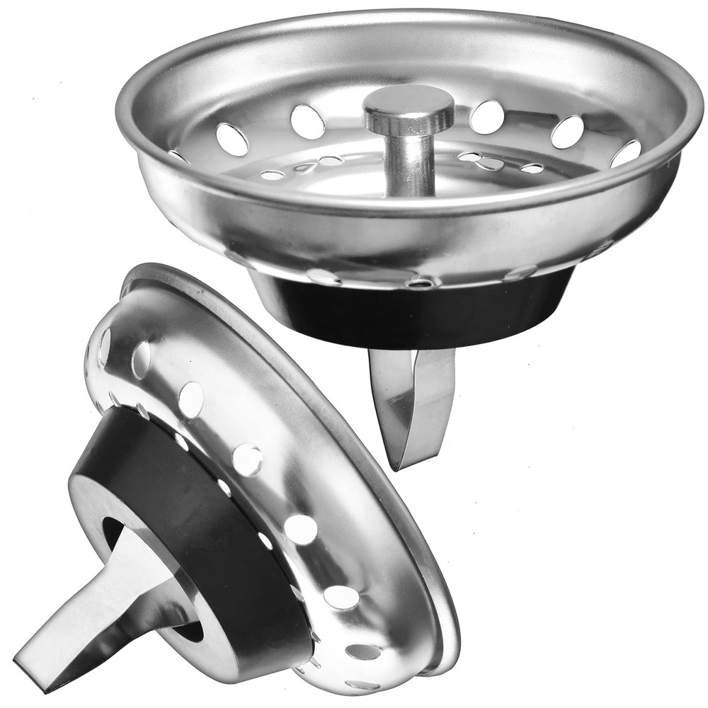 2 Pack Kitchen Sink Strainer And Stopper Combo Basket Spring Clip Replacement Fo