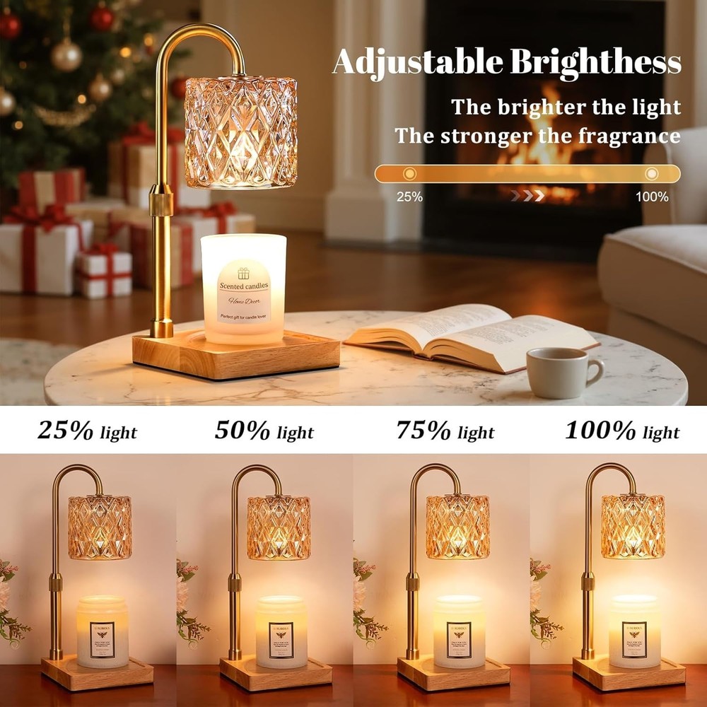 Candle Warmer Lamp with Timer,Dimmable Adjustable Height Wax Melt Warmer