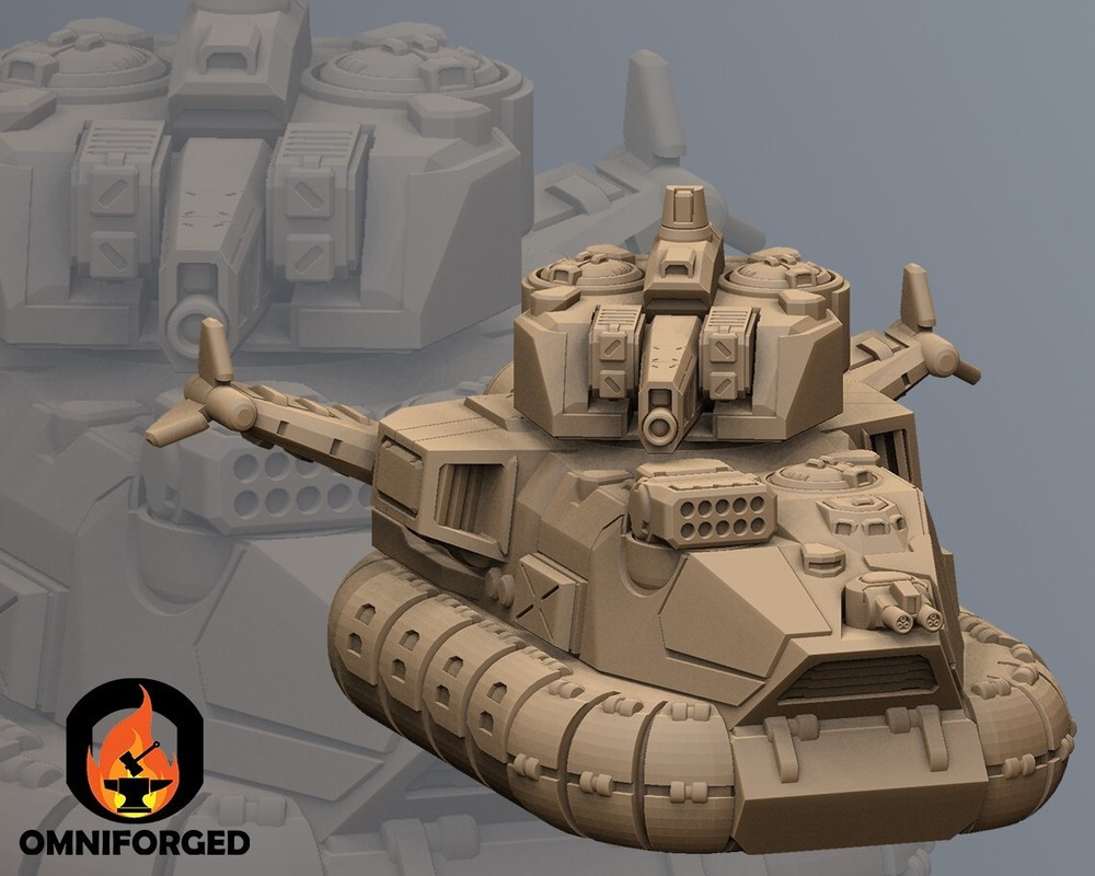 Drill Sun Hover Vehicle Mini MWO Mech Miniature Compatible with Battletech