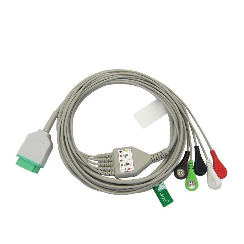 Compatible GE Marquette Dash PRO Models Eagle 11 Pins 5 Leads Snap ECG Cable