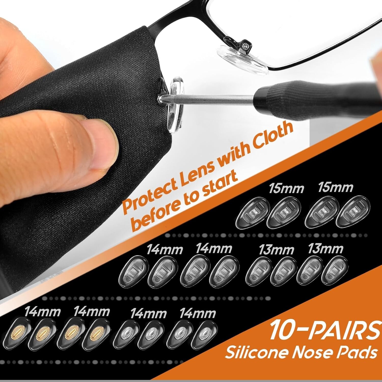 Magnetic Eyeglass Repair Kit, Eye Glasses Screws,Tweezer Screwdriver Nose Pads..