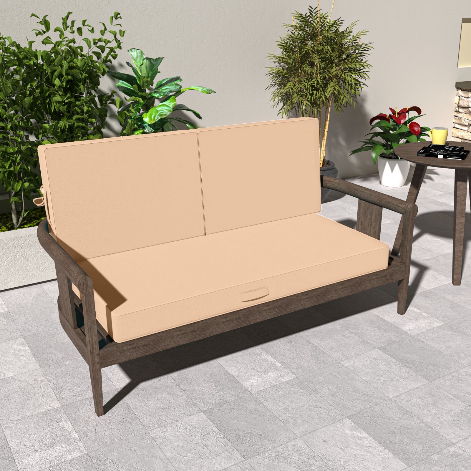 Outdoor Loveseat Cushions for Patio Furniture 46 x 24 Inch Deep Seat Cushion