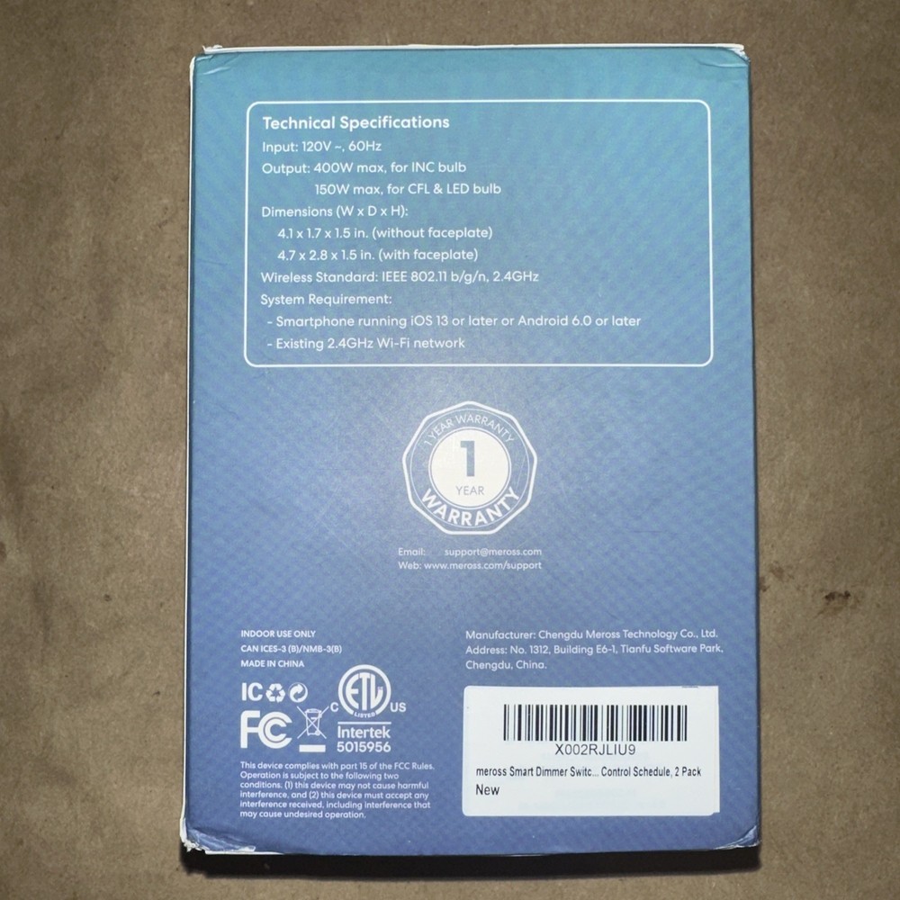 Smart Dimmer Switch, Single Pole WiFi Light Switch Apple HomeKit Alexa 2 Pack