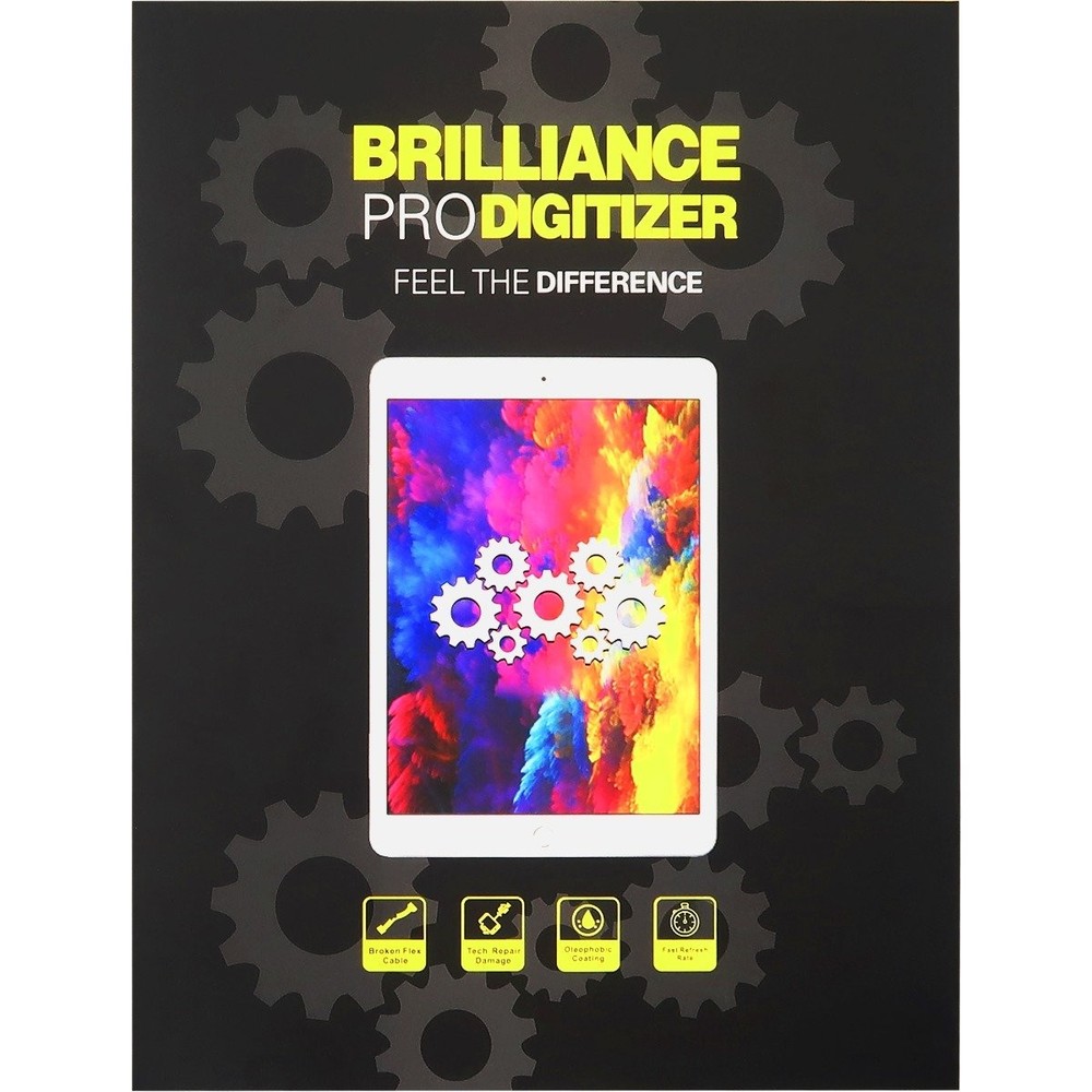 Brilliance Pro Digitizer + Home Button Black Replacement Compatible For iPad 3