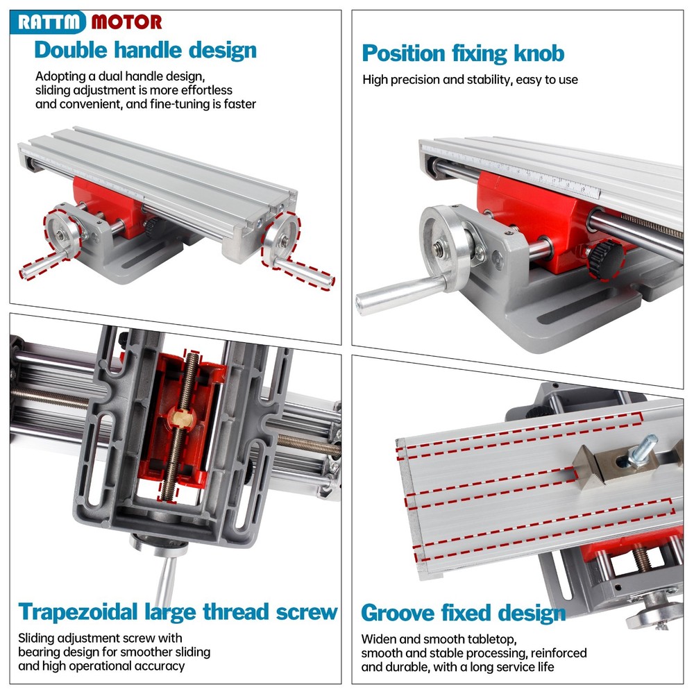CN SHIP】XY Axis Slide Vise AB8301 Multifunction Cross Worktable Milling Machine