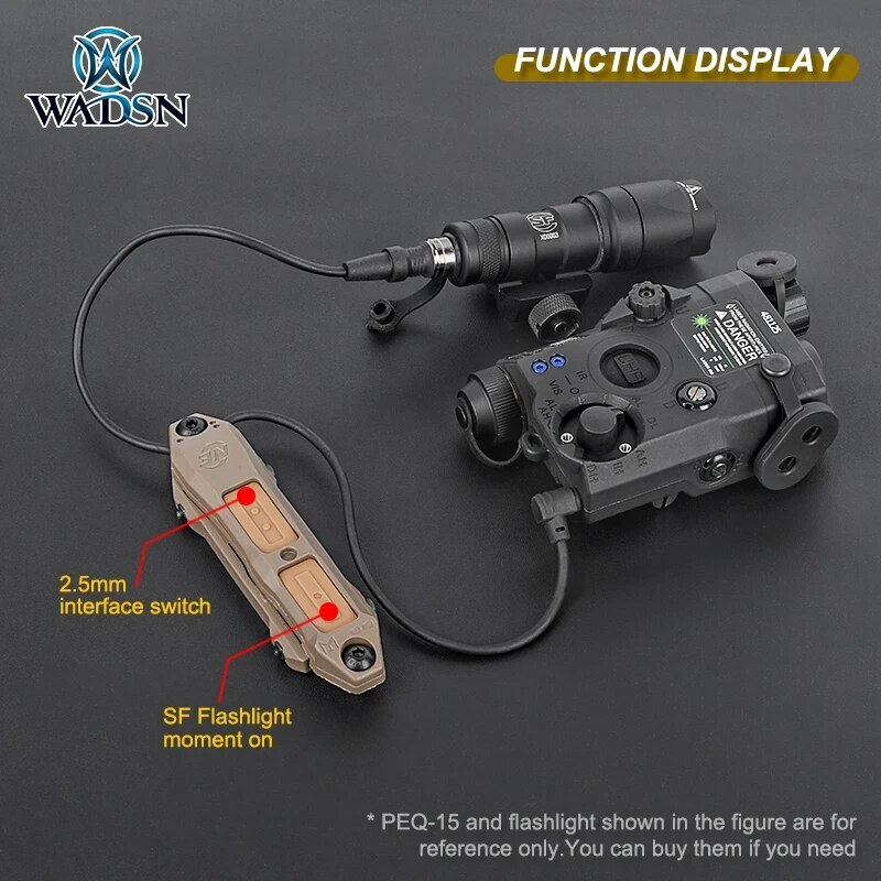 TacticalflashLight Tail Dual Control Remote Switch Crane For OGL PEQ DBAL Laser