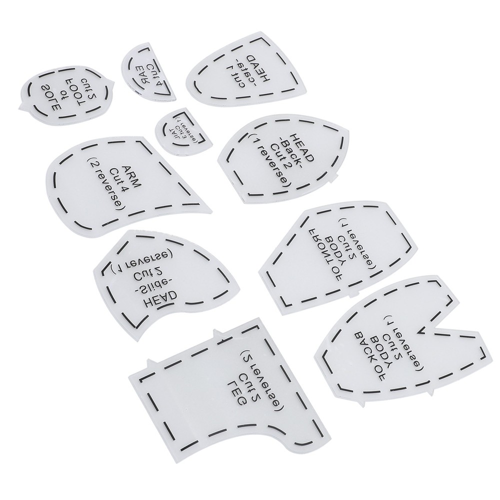 Memory Bear Template Ruler Set Acrylic Memory Bear Sewing Pattern Template Ruler