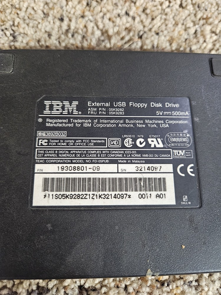 IBM Usb portable disk drive