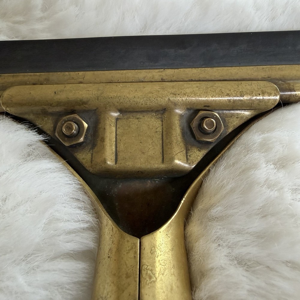 Vintage Ettore Master Squeegee Solid Brass 11.5” Made USA Window Tool