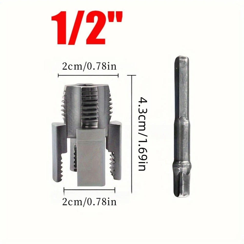 Professional Internal and External Pipe Threading Tool Set 1/2 inch, 3/4 inch