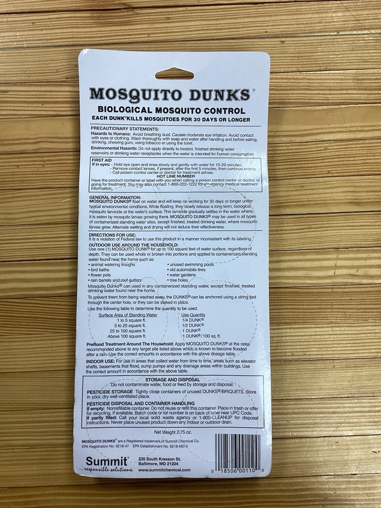 Summit Mosquito Dunks 6-Pack (110-12)