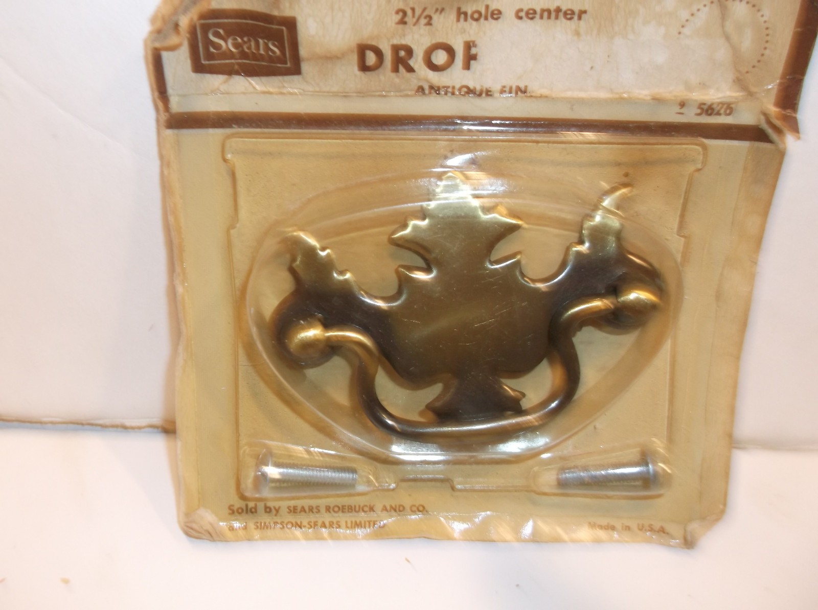 4 Vintage Sears Roebuck New/Old Stock Chippendale Batwing Drop Bail Pulls