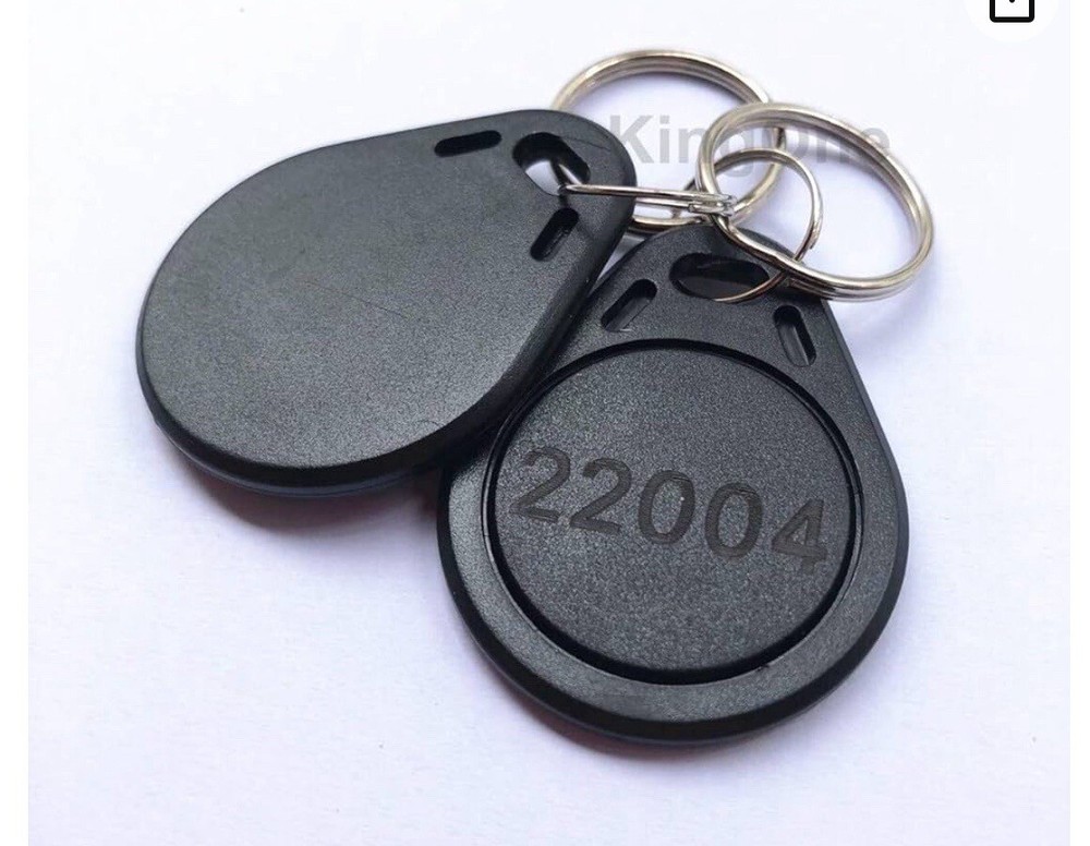 10 Proximity Key Fobs 26 Bit H10301 Format Keyless Thin, Black