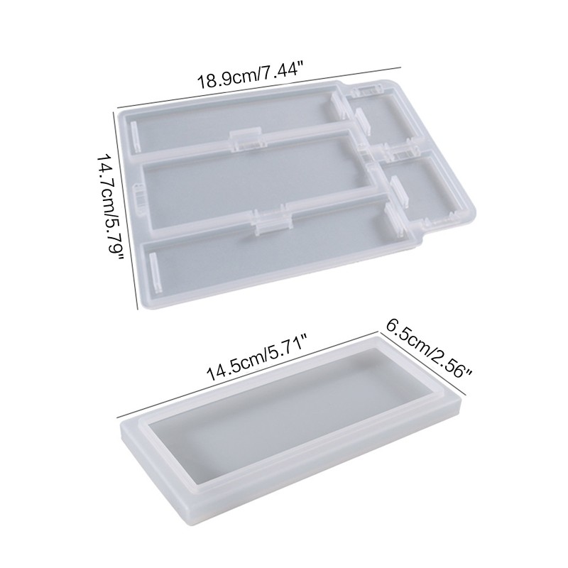 Casting Craft DIY Silicone Rectangular Mould Resin Making Domin Storage Box Mold