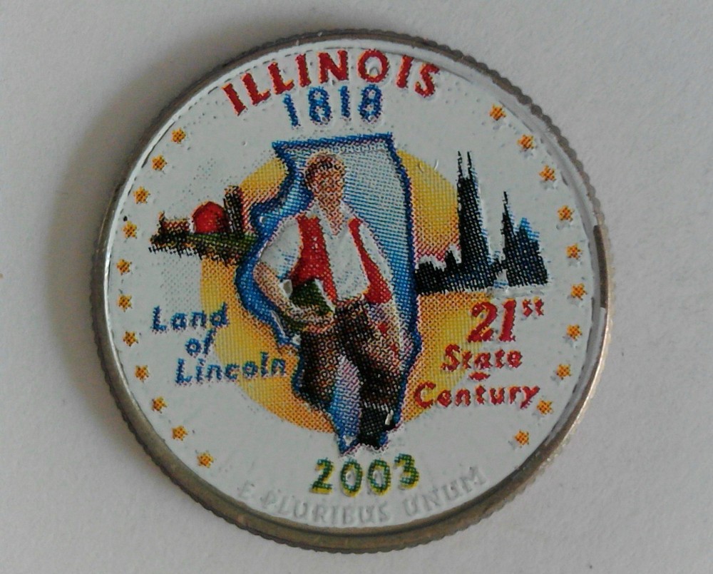 Illinois 2003 Colorized State Quarter