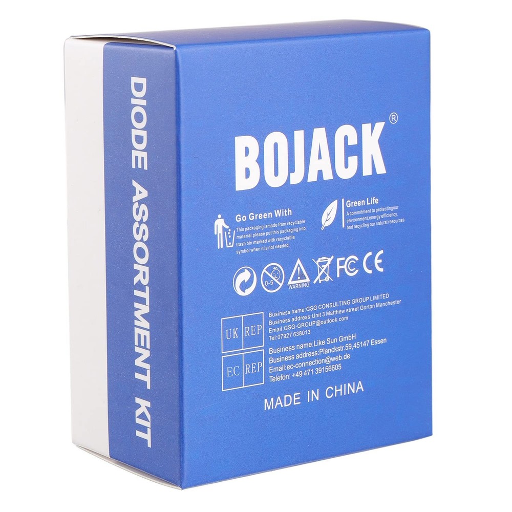 BOJACK 14 Value 240 pcs Diode Assortment Kit Contain Rectifier/Fast...