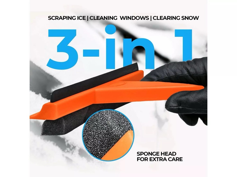 3 In 1 Super Squeegee And Ice Scraper - Window Frost Winter Snow