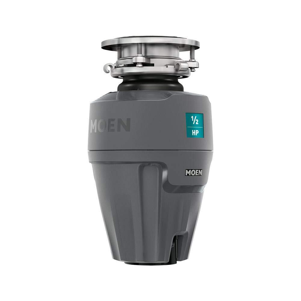Moen EX50C Garbage Disposal, 1/2 HP, Black